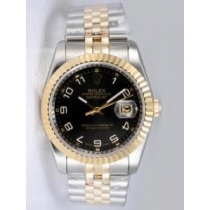 Rolex DATEJUST Black Dial With  Arabic Hour Mark