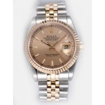 Rolex DATEJUST Lilac Dial With Bar Hour Markers