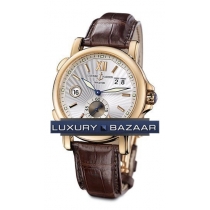 Ulysse Nardin Dual Time 42mm (RG / Silver / Leather) 246