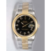 Rolex DATEJUST Black Dial With  Arabic Hour Mark