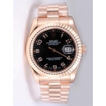 Rolex DATEJUST Black Dial With  Arabic Hour Mark