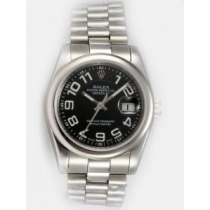 Rolex DATEJUST Black Dial With  Arab Hour Marker