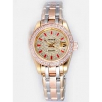 Rolex DATEJUST Iced Golden Dial With Red Bar Hou