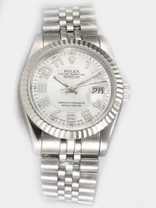 Rolex DATEJUST White Dial With  Arabic Hour Mark