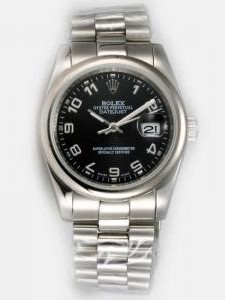 Rolex DATEJUST Black Dial With  Arabic Hour Mark