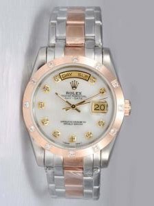 Rolex Day Date White Dial With CZ Diamond Hour M