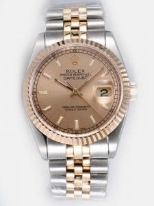 Rolex DATEJUST Lilac Dial With Bar Hour Markers