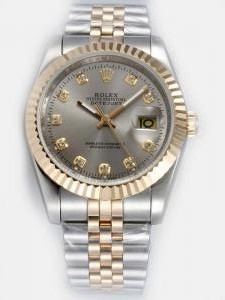 Rolex DATEJUST Grey Dial With  CZ Diamond Hour M