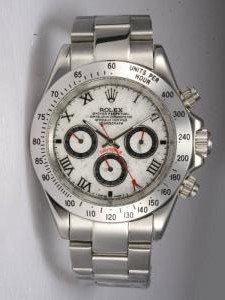 Rolex DAYTONA White Dail Silver Bezel Roman Numb