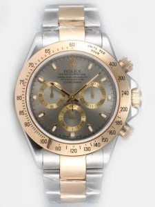 Rolex DAYTONA Two Tone Gray Dail Golden Bezel Wh