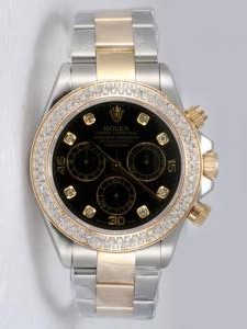 Rolex DAYTONA 18K Two Tone Black Dail Double Rin