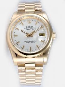 Rolex DATEJUST White Dial With  Bar Hour Markers