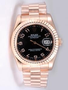 Rolex DATEJUST Black Dial With  Arabic Hour Mark