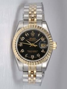 Rolex DATEJUST Black Dial With  Arabic Hour Mark