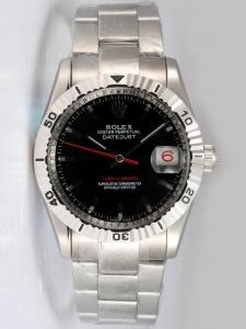 Rolex DATEJUST Black Dial With  Bar Hour Markers