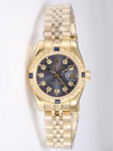 Rolex DATEJUST Purple Dial With CZ Diamond Hour