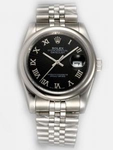 Rolex DATEJUST Black Dial With  Roman Hour Marke