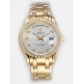 Rolex Day Date White Dial With CZ Diamond Hour M