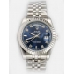 Rolex Day Date Mandarin Blue Dial With CZ Diamon