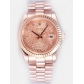 Rolex DATEJUST Pink Dial With  CZ Diamond Hour M