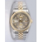 Rolex DATEJUST Etched Grey Dial With  CZ Diamond